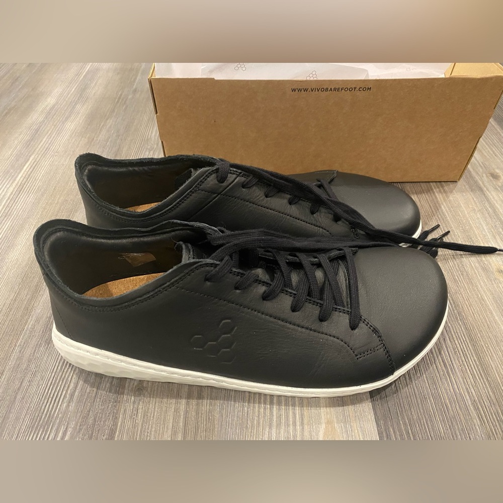 VIVO BAREFOOT Men’s Geo Court III, Obsidian, Men’s size US 12